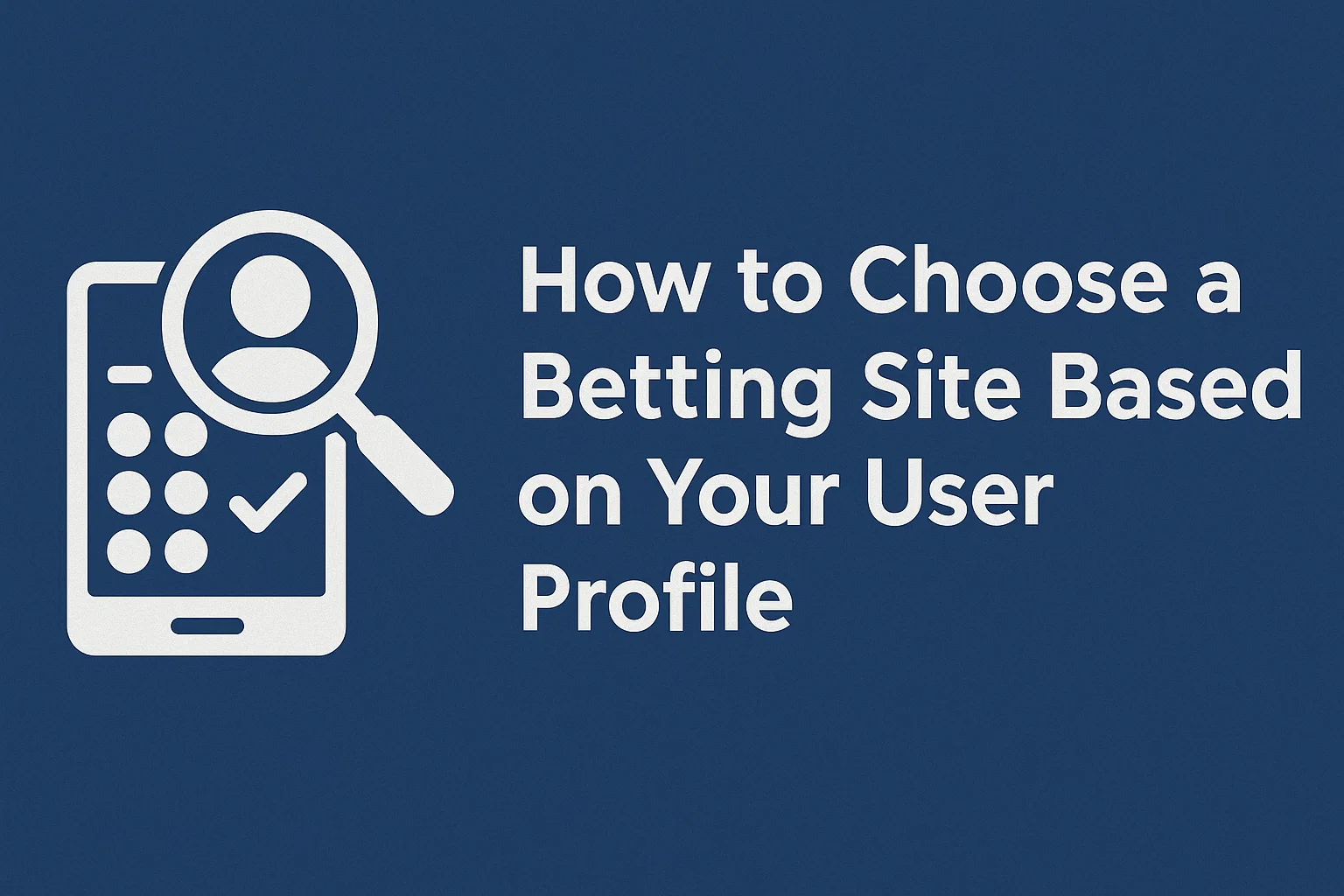 How to Choose a Betting Site Based on Your User Profile